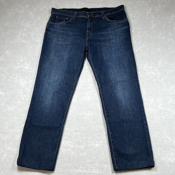 J Brand Jeans Mens 38 Black Tyler Perfect Slim Dark Rinse Cotton Blend Denim - Picture 1 of 14